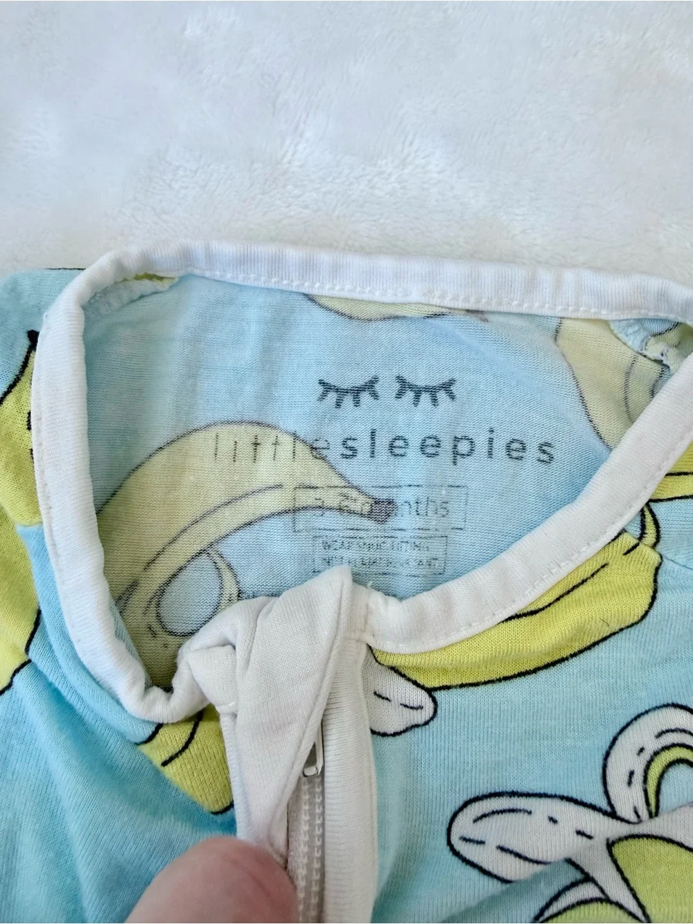 Little Sleepies Banana Zippie (size 3-6M)